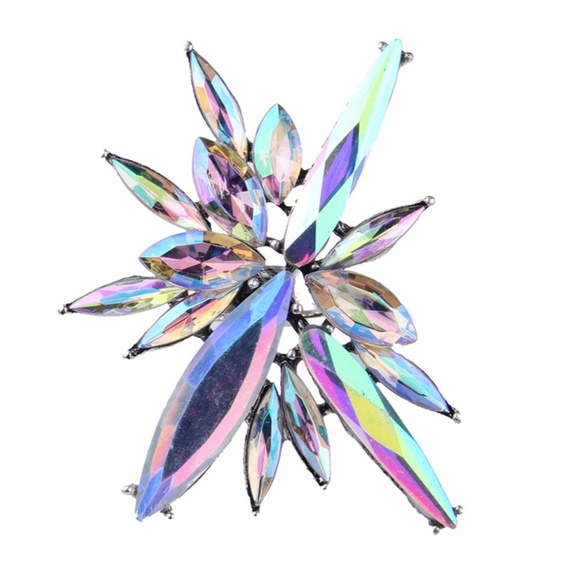 Giant Cosmic Starburst AB adjustable statement cocktail ring - Picture 6 of 8